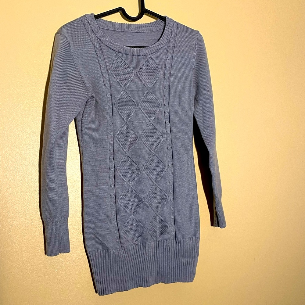 Grey Mini-Sweater Dress